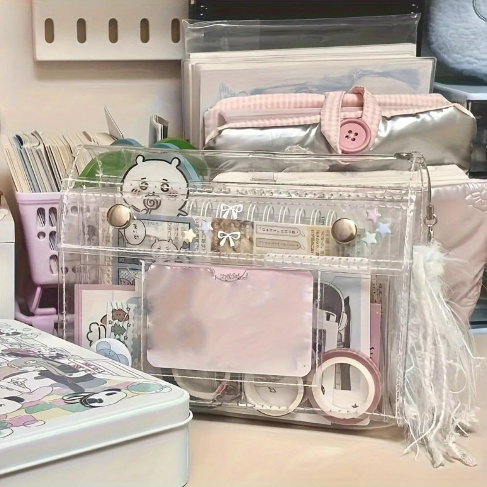 4-Layer PVC Transparent Cosmetic & Travel Toiletry Organizer Bag