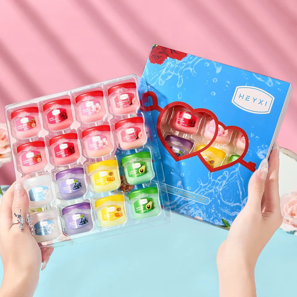 16-Piece Fruit Lip Balm Set – Moisturizing Lip Plumper Kit
