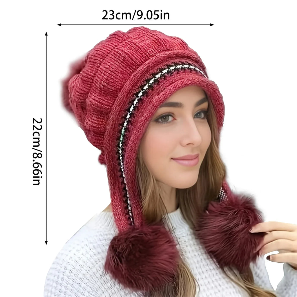 Women's Thick Knit Stretch Beanie Hat | Winter Skull Cap