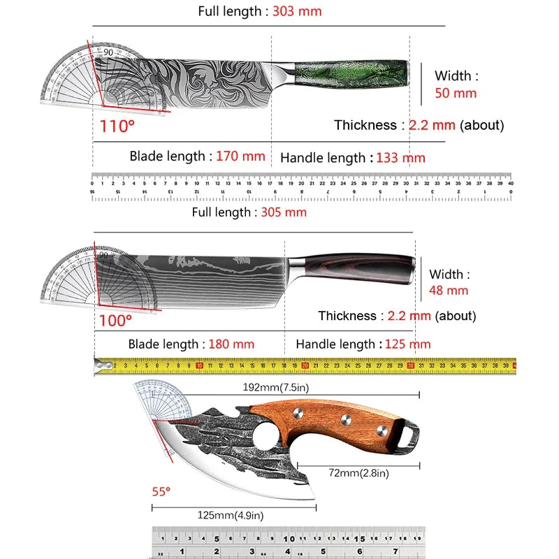 InLeung Damascus Chef Knife – Sharp Stainless Steel Kitchen Knife