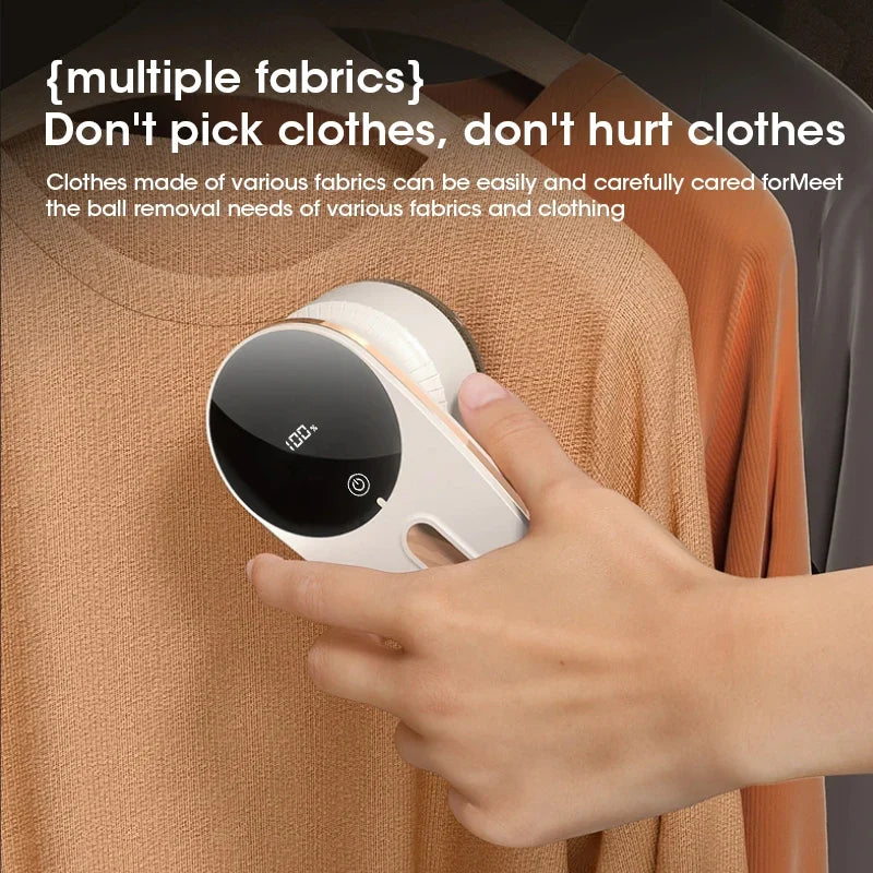 Rechargeable Electric Lint Remover & Fabric Shaver – Digital Display