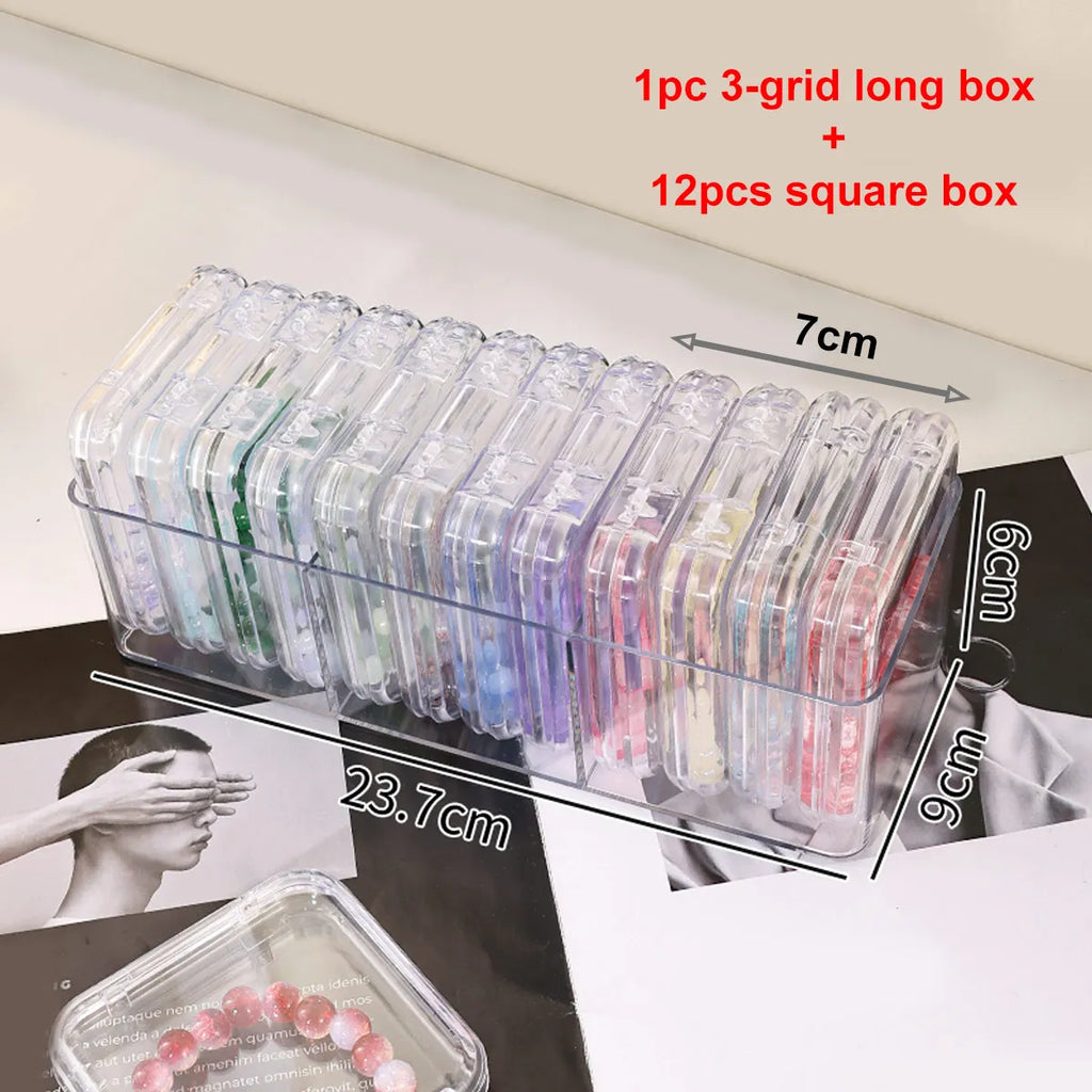Transparent Nail Storage Box Fake Display Bracelet Jewelry Organizing