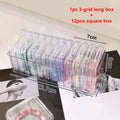 Transparent Nail Storage Box Fake Display Bracelet Jewelry Organizing