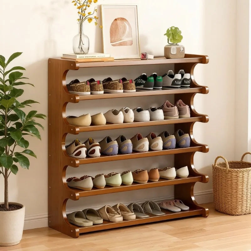 Large Bamboo Shoe Rack – Multi-Tier Freestanding Shoe Organizer