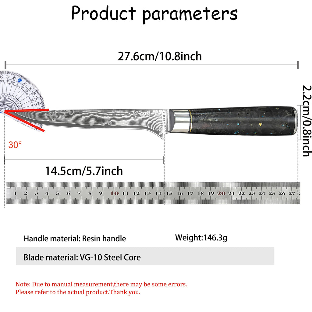 Damascus Steel 67-Layer Boning Knife – Sharp Chef Blade
