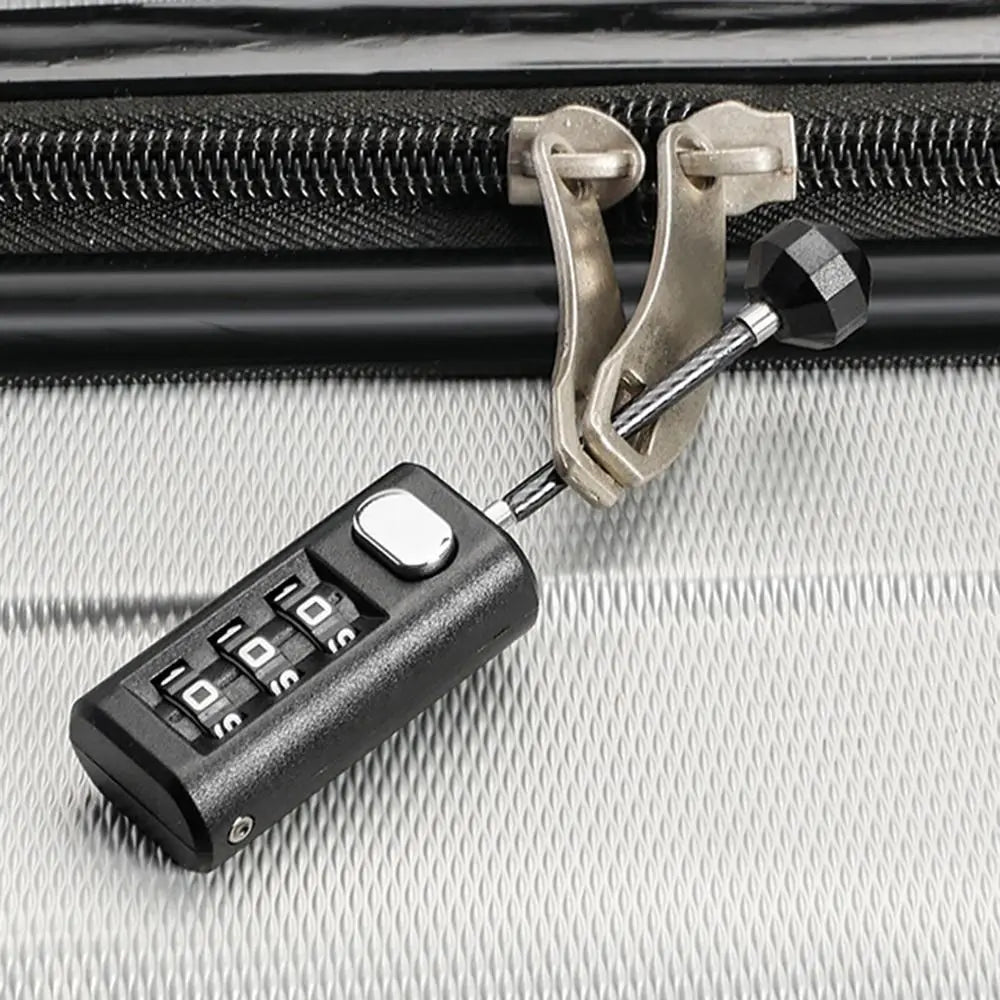 Mini 3-Digit Resettable Combination Padlock | Luggage & Backpack