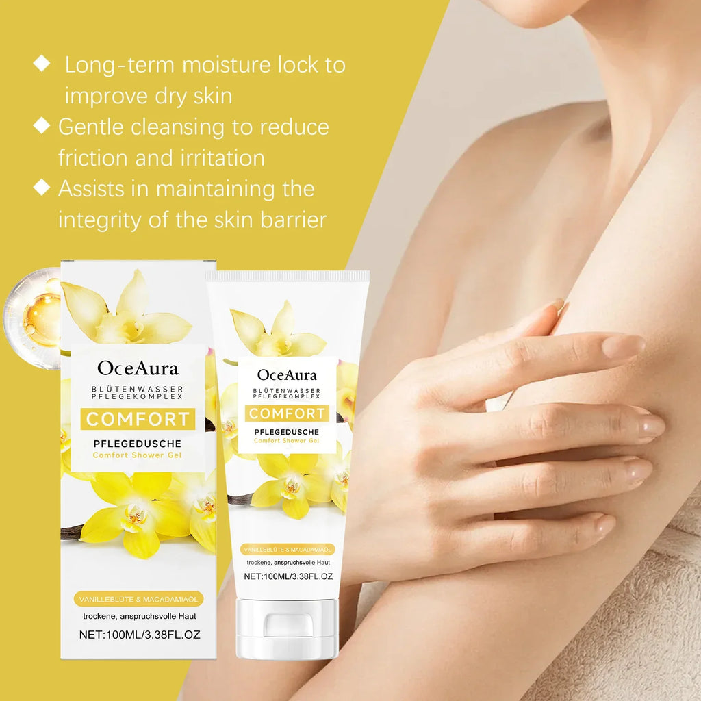 OceAura Vanilla Body Wash – Plant-Based Moisturizing Shower Gel