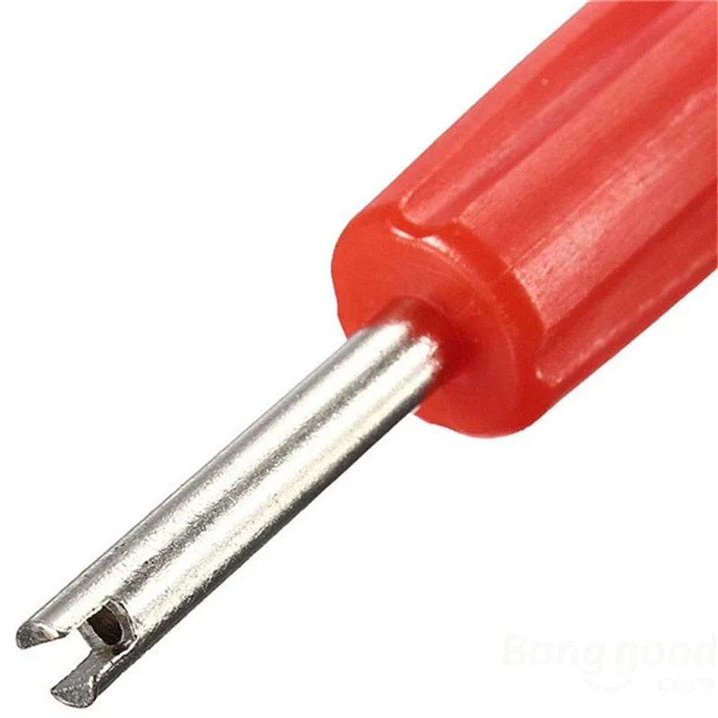 2-in-1 Valve Core Wrench – Tyre & A/C Tool for Car & Bike