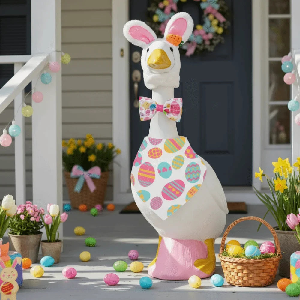 Easter Porch Goose Outfit Set | Cute Garden Decoration