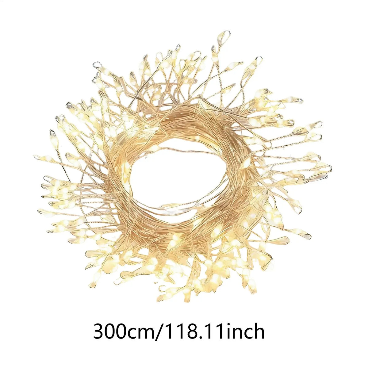 LED Christmas Tree String Lights 9.8Ft USB 8-Mode Warm White