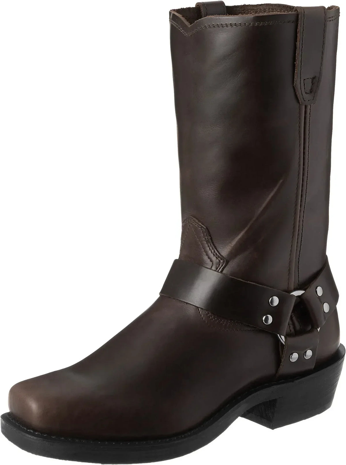 Men's Retro Western Cowboy Boots Mid-Calf PU Leather Sizes 39–48
