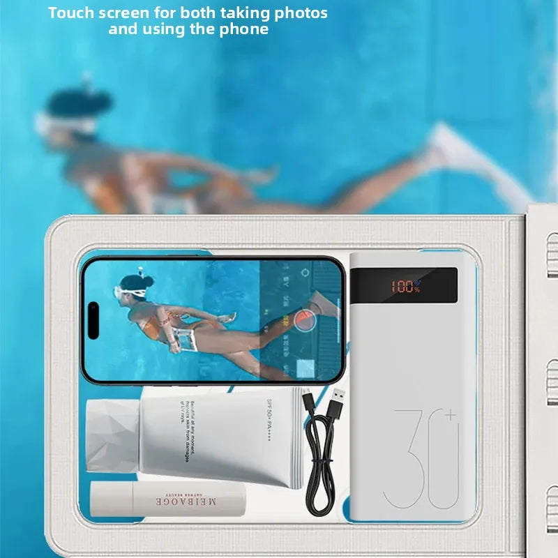 Waterproof Phone Bag Armbands Pouches Swimming Large Case Under Water