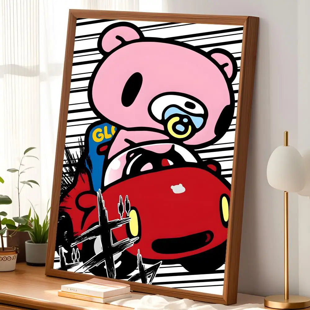 Gloomy Bear Self-Stick HD PVC Wall Art Poster | Waterproof Decor