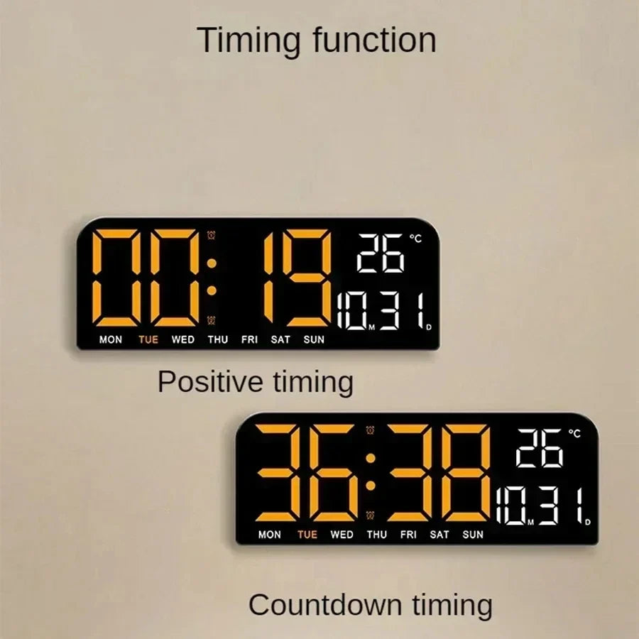 Large LED Digital Clock – Dual Alarm, Temperature & Date