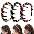 3-Pack Pearl Headbands for Women – Non-Slip Elegant Hair Hoops