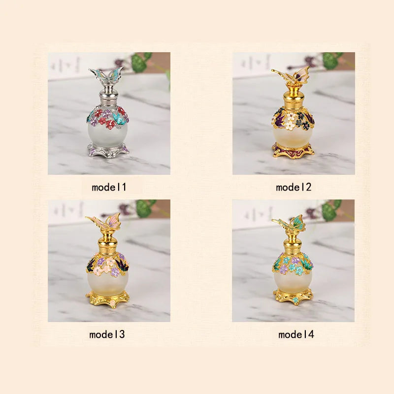 YU FENG Beautiful Butterfly Glass Perfume Bottles Bundle