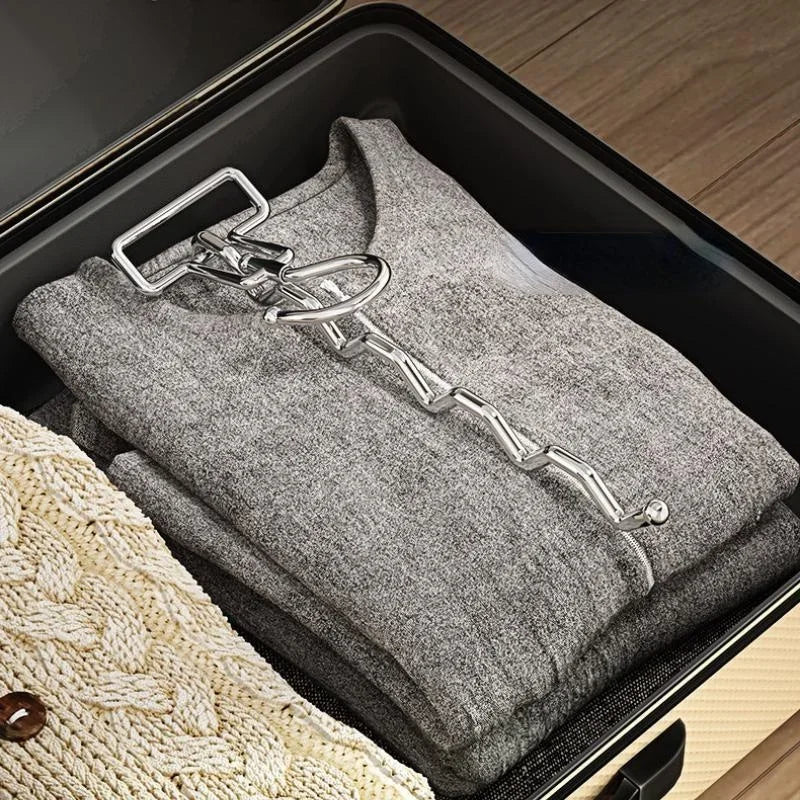 Folding Stainless Steel Clothes Hanger – Travel & Home Use