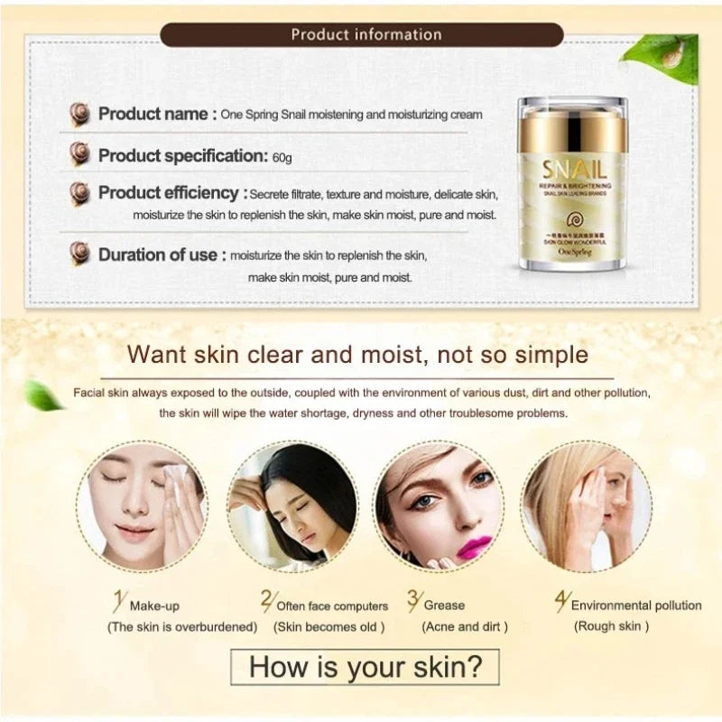 Snail Collagen Face & Eye Cream – Brightening Anti-Aging Set
