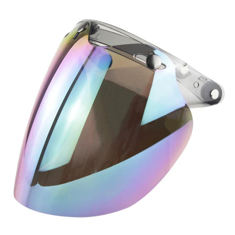 3-Snap Bubble Visor Open Face Motorcycle Helmet | Anti-UV Lens