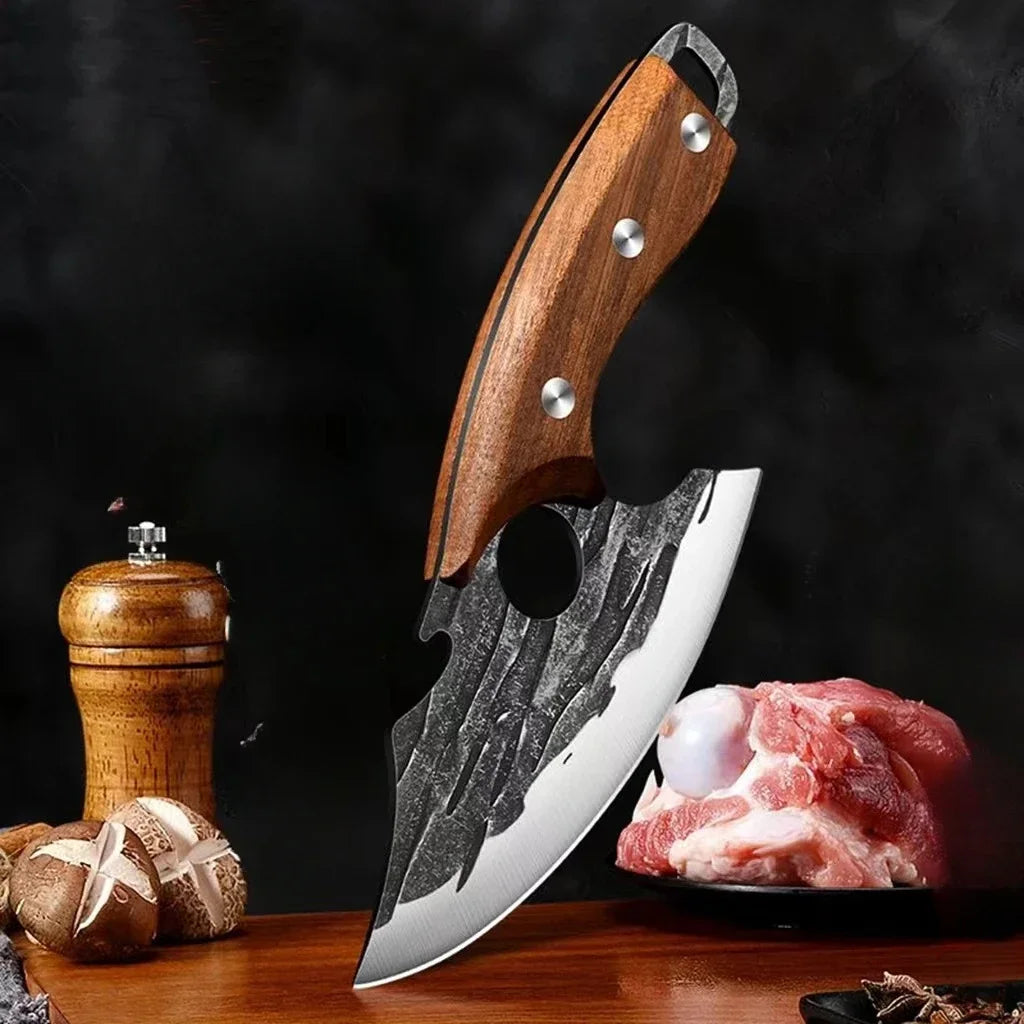 COOKCRAZE Kitchen Knife – Sharp 5CR Steel Blade, Wood Handle