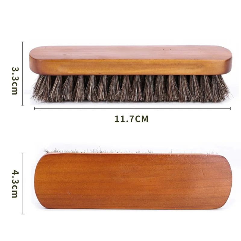 Handle Dashboard Details Polishing Cleaning Brush Horse Hair Wood