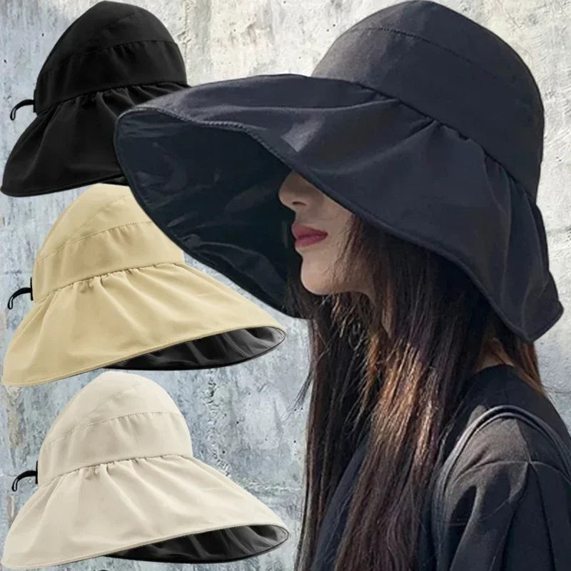 Big Brim Empty Sun Hat Summer Women Anti UV Large Eaves All Hats