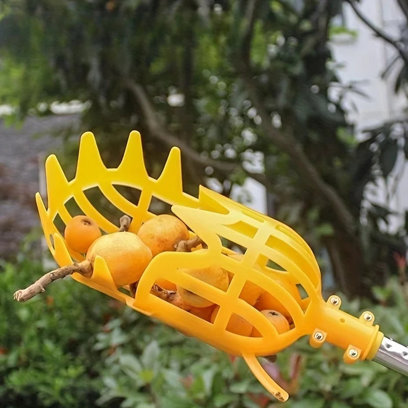 Yellow Polypropylene Fruit Picker Lightweight Reusable Ergonomic