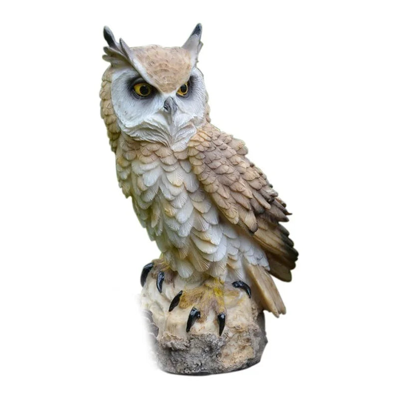 Lifelike Owl Resin Garden Figurine – Indoor & Outdoor Décor