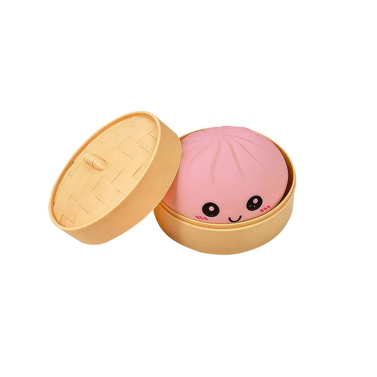 Dumpling Squishy Toy with Steamer – Stress Relief Ball 4 Colors