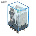 HH62P JQX-13F DPDT Power Relay with Socket & DIN Rail Base