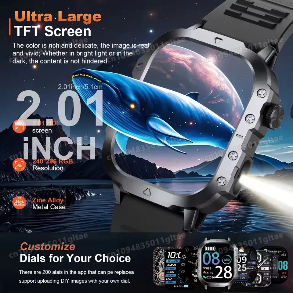 2026 Men Smart Watch HD Bluetooth Call Sleep Heart Rate Health