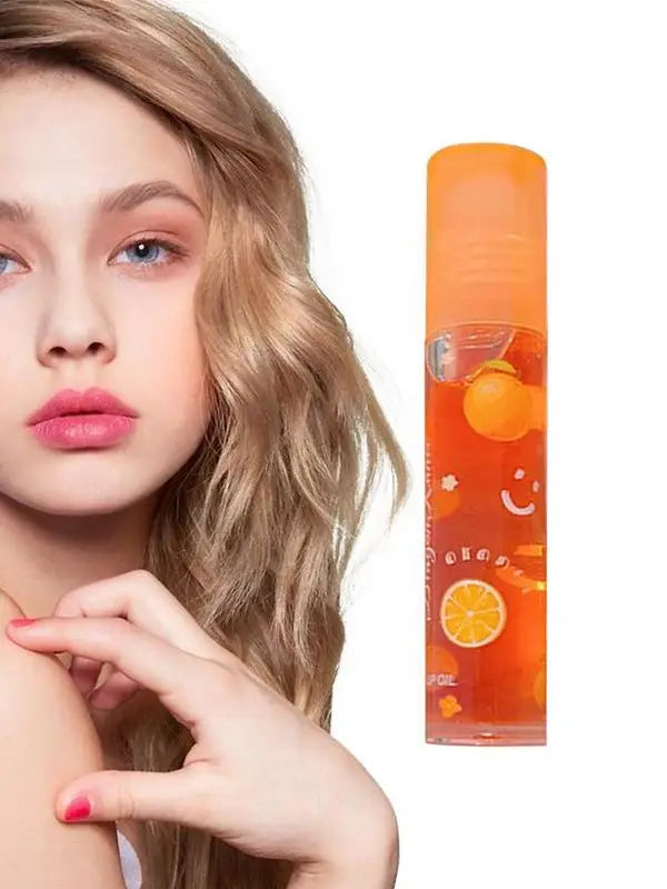 6-Color Roll-On Fruit Essence Lip Gloss & Moisturizing Lip Oil