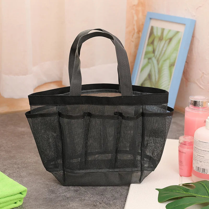 Portable Mesh Shower Caddy Tote | Beach, Gym & Camp Bag