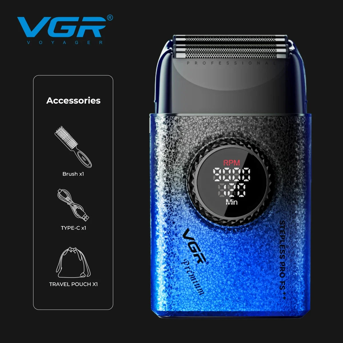 VGR V-377 Electric Shaver | Wet & Dry Cordless Razor