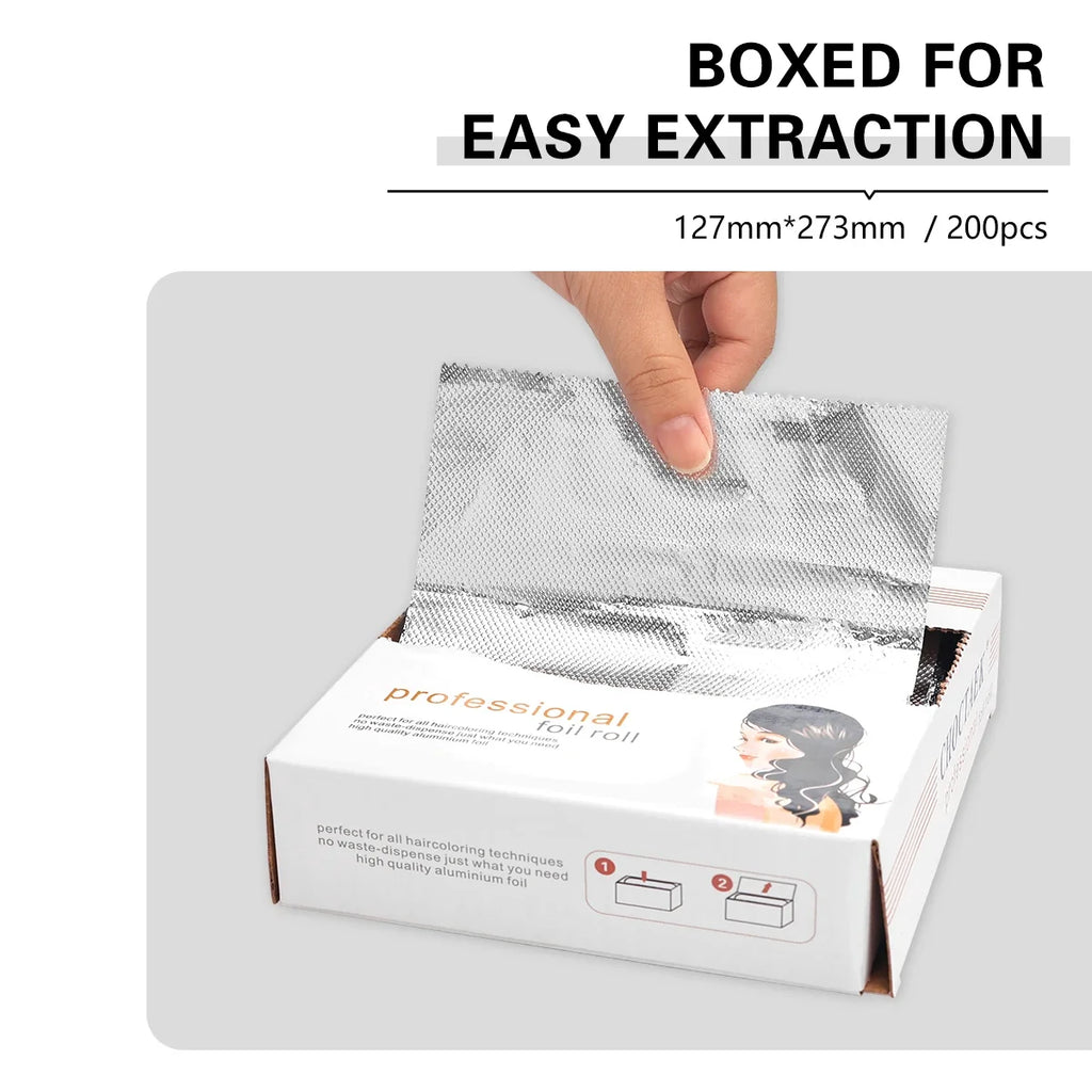 200-Count Embossed Aluminum Hair Foils for Color & Highlights