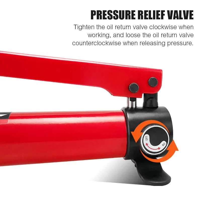 CP-180 Manual Hydraulic Hand Pump | High Pressure with Table