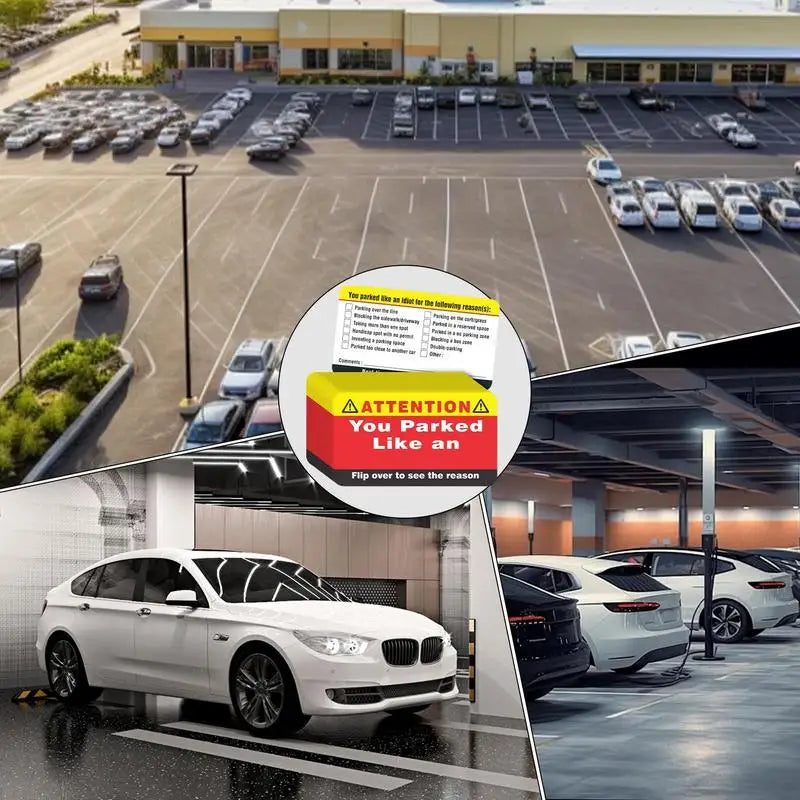 You Park Like Idiot Business Cards Bad Parking Funny Violation Adult