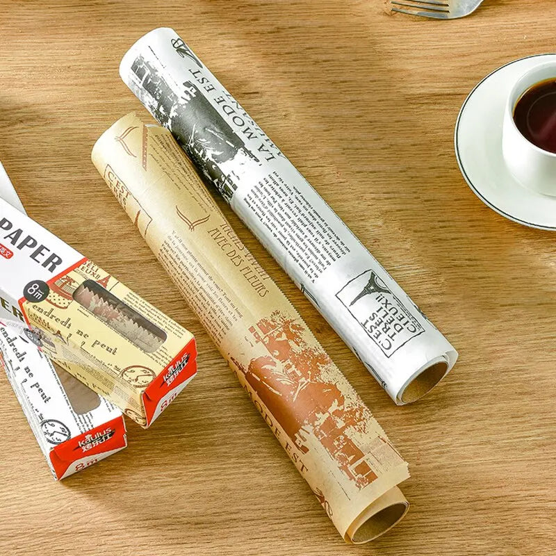 Oil-absorbing Paper Roll Baking Meal Mat Slide Cutter Easy Cut