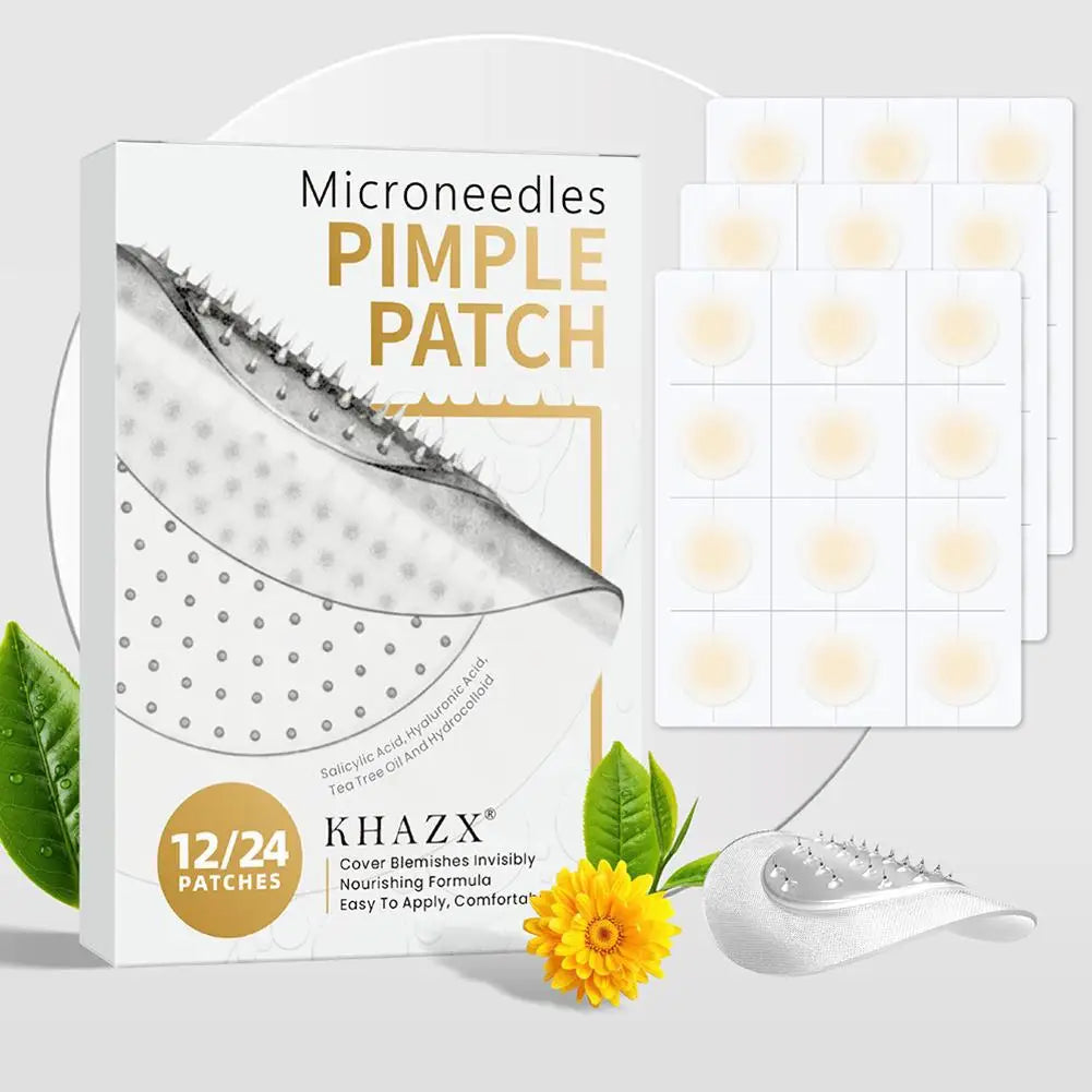 Micro Needle Hydrocolloid Acne Patches – 12 or 24pc