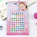 3D Self Adhesive Sticker Earrings Girls Cartoon Geometry Animal