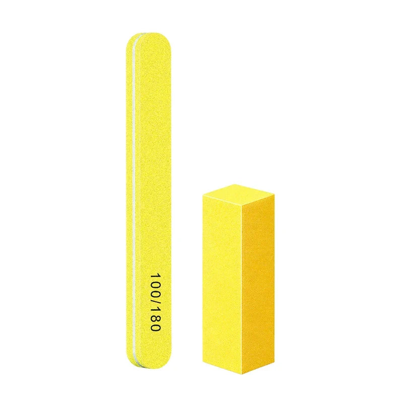 100/180 Grit Nail File & Buffer Block Set – Manicure Kit