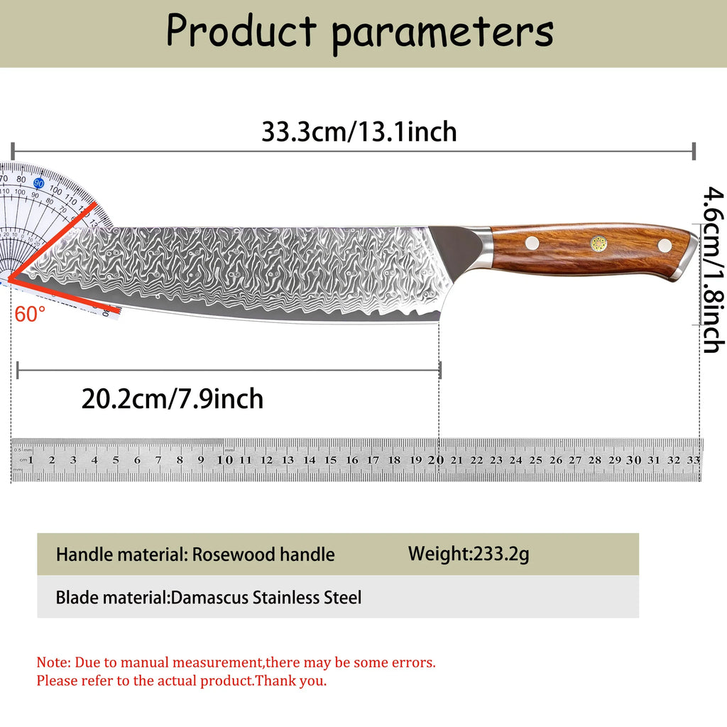 Damascus Steel Kiritsuke Knife – Sharp Chef's Slicing Knife