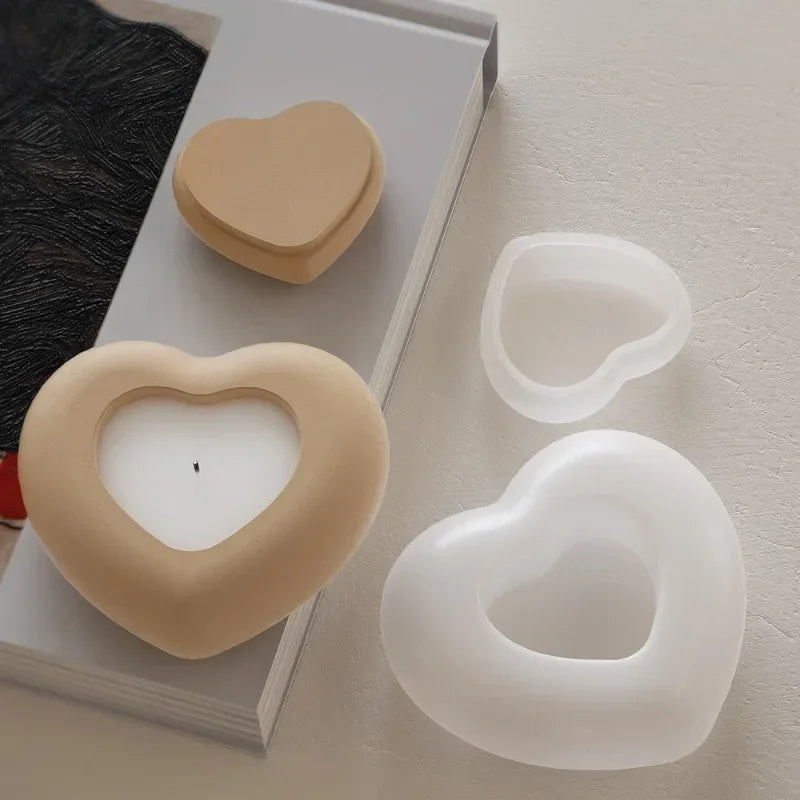 Heart Shape Silicone Mold – Candle, Soap & Resin Crafting