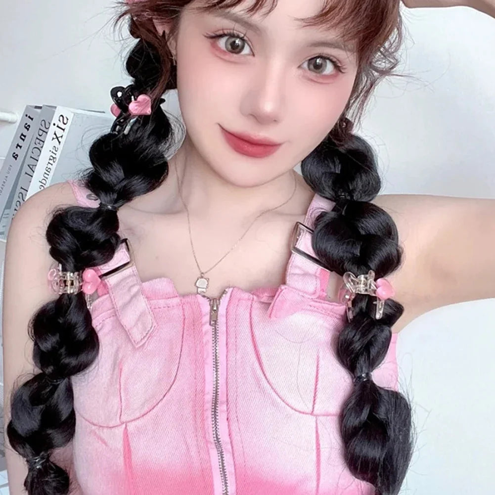 Synthetic Bubble Braid Ponytail Extension | Heat-Resistant Wig