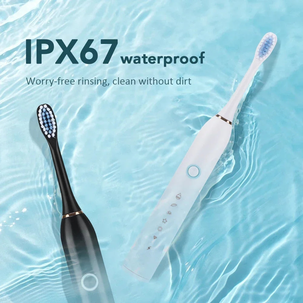 Hailicare Sonic Electric Toothbrush | 6 Modes, 4 Heads, IPX67