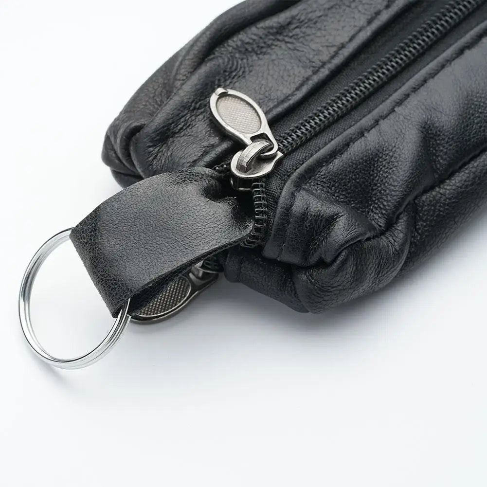 12 Small Black Coin Purse Women's Leather Key Bag Fashion Handbag