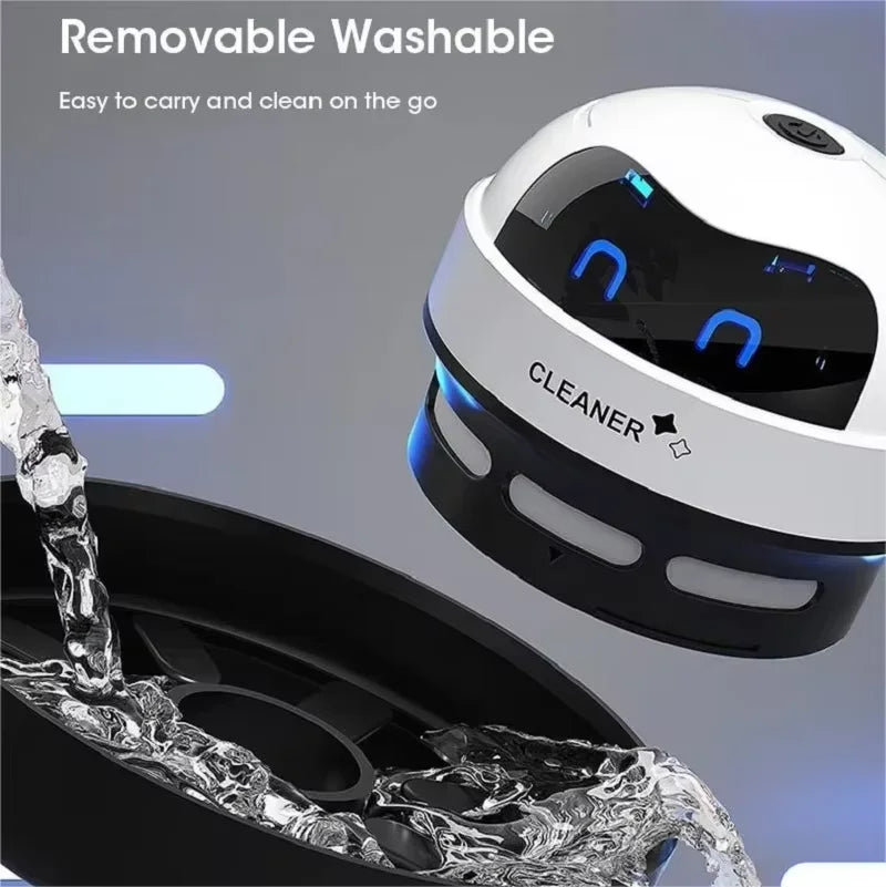 HOMEFISH Mini Desktop Vacuum Cleaner | USB Rechargeable Robot