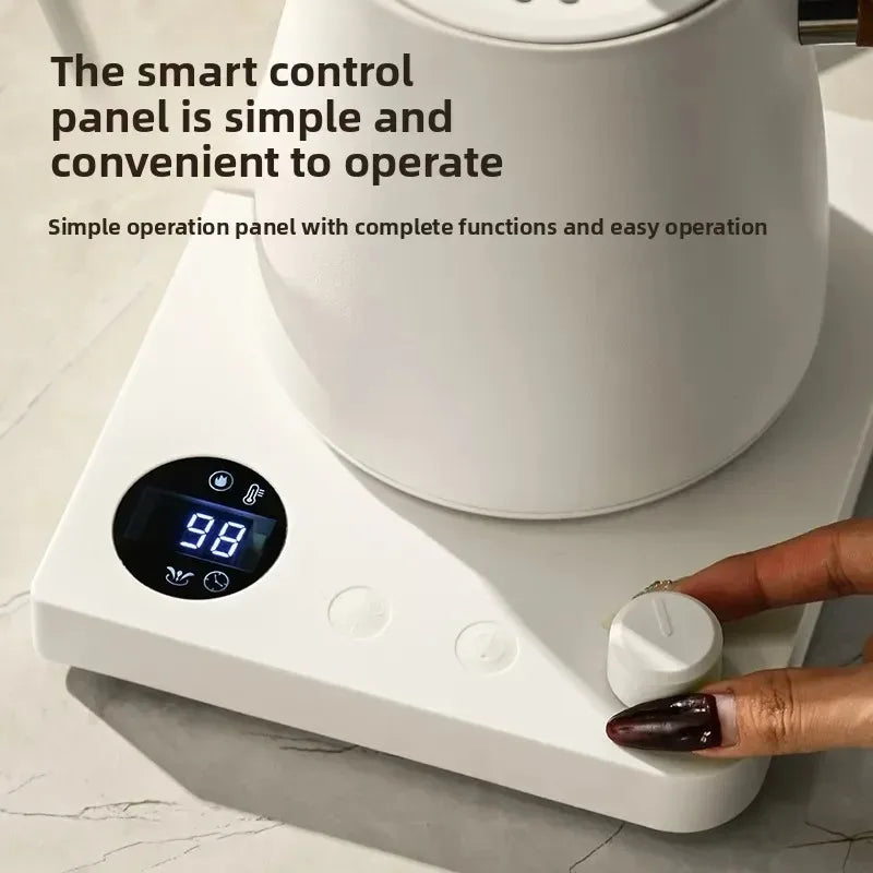 1000W Gooseneck Electric Kettle 1L | LED Temp Control, Stainless