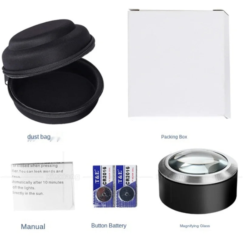 5X LED Jewelers Loupe – Handheld Pocket Magnifying Glass with Light
