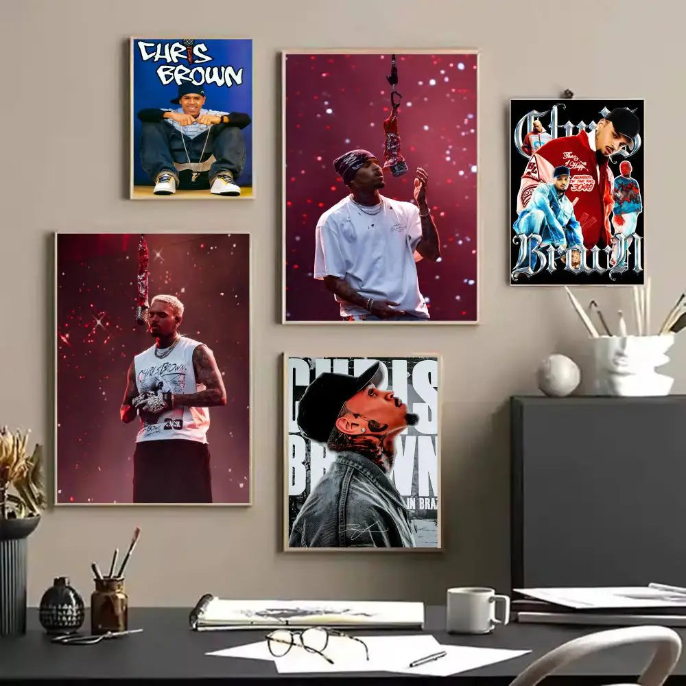 Chris Brown Canvas Wall Art Poster – Unframed Home Décor